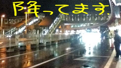 新千歳空港も冷たい雨が降ってました。